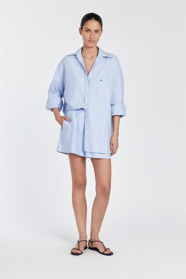 Blue Oversized Cotton Shirt