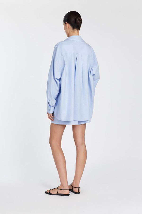 Blue Oversized Cotton Shirt