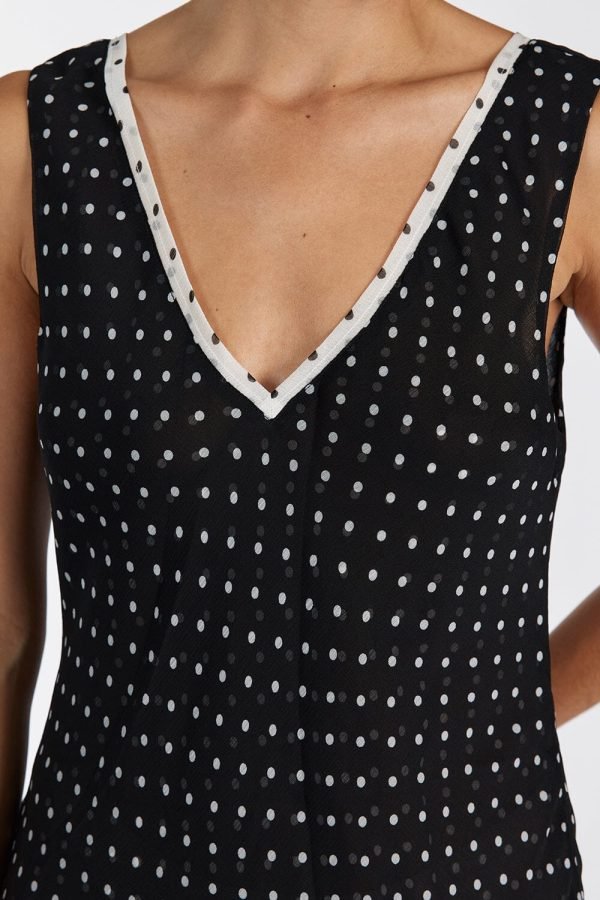 Black Spot Midi Dress