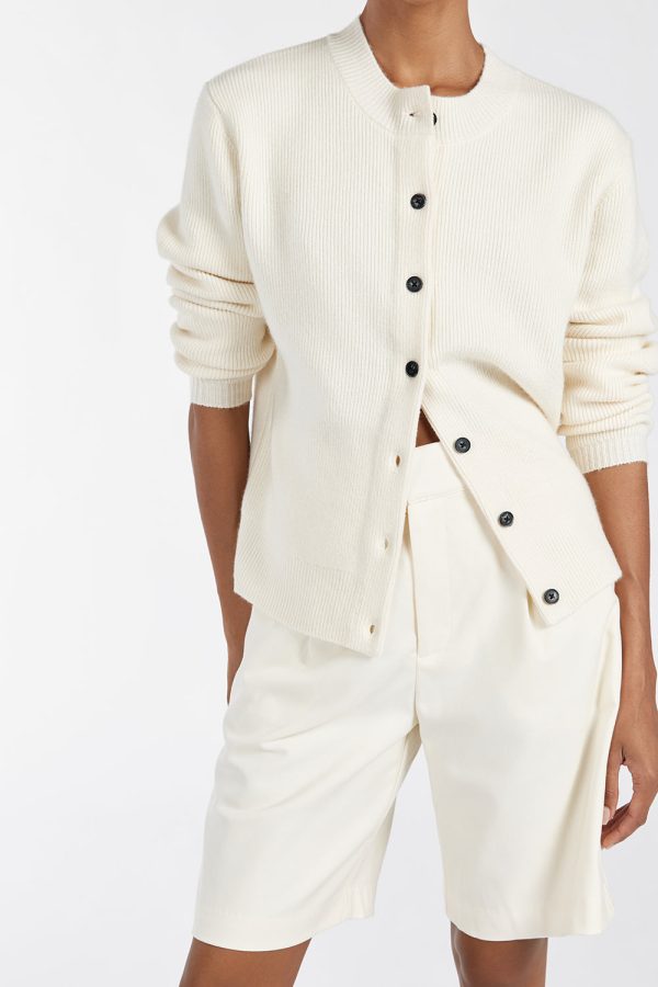 Ivory Cashmere Blend Cardigan