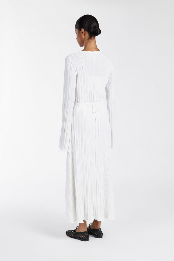 Off-White Knit Midi Dress