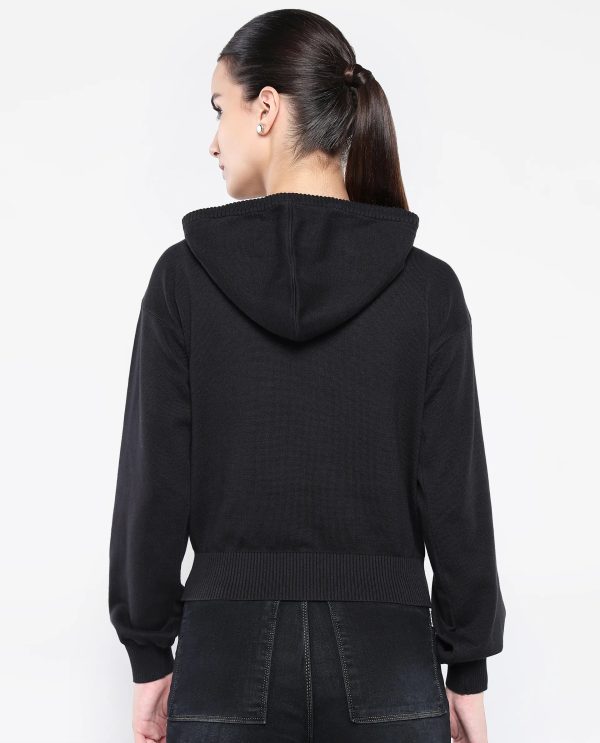 Plain Hooded Plain Sweater