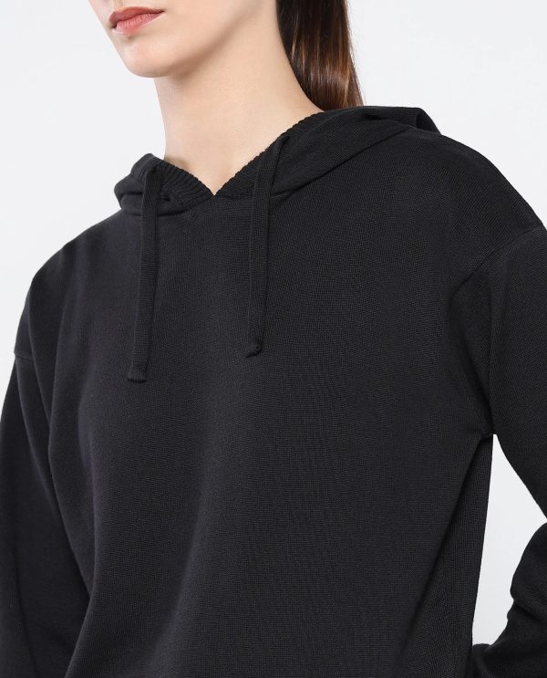 Plain Hooded Plain Sweater