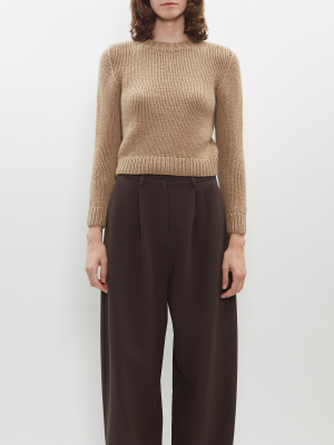 Zana Cashmere Sweater — Camel