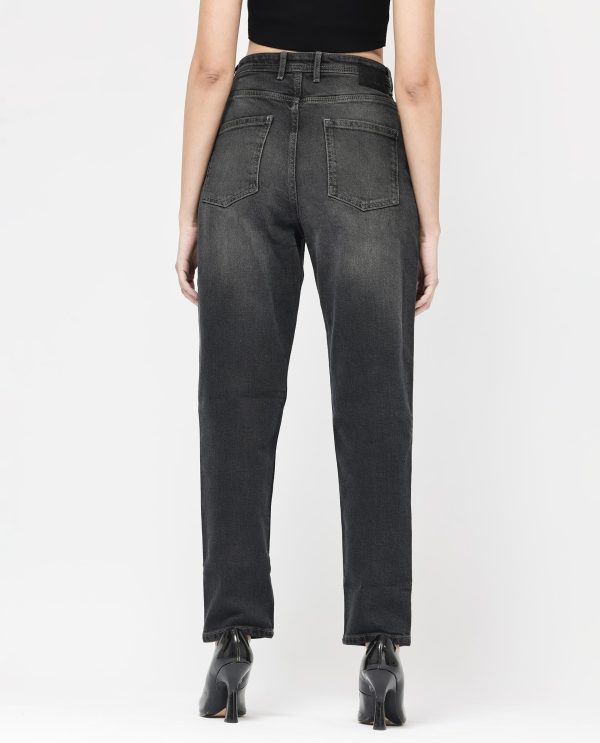 Grey Cotton Regular Length Jeans