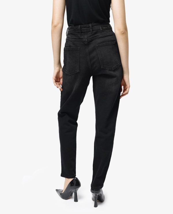 Black Cotton Elastic Jeans