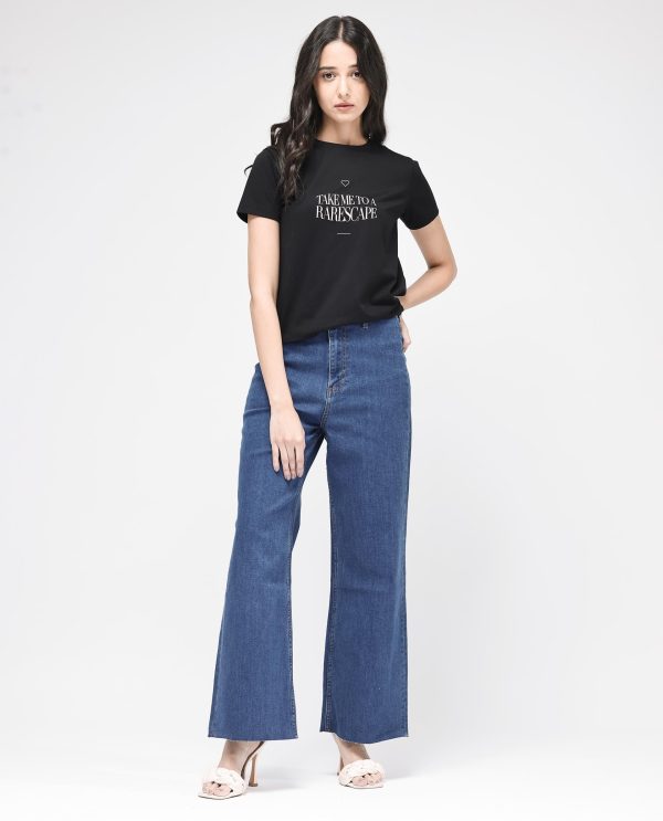 Dark Blue Cotton Regular Length Jeans