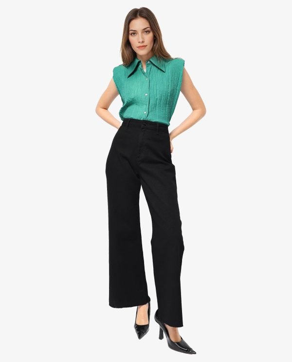 Black Cotton Elastic Jeans