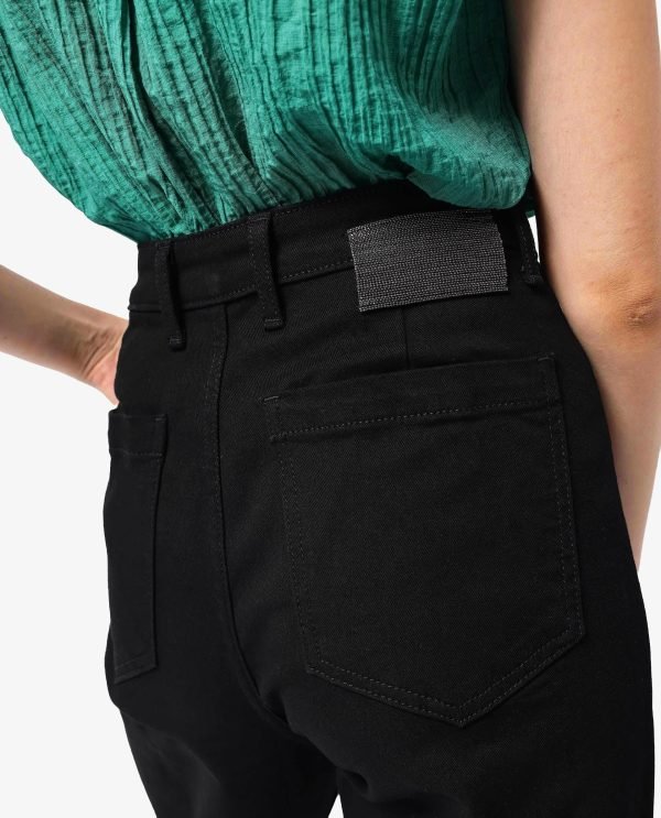 Black Cotton Elastic Jeans