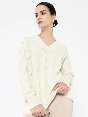 Off-White Oversized Fit Plain Sweater