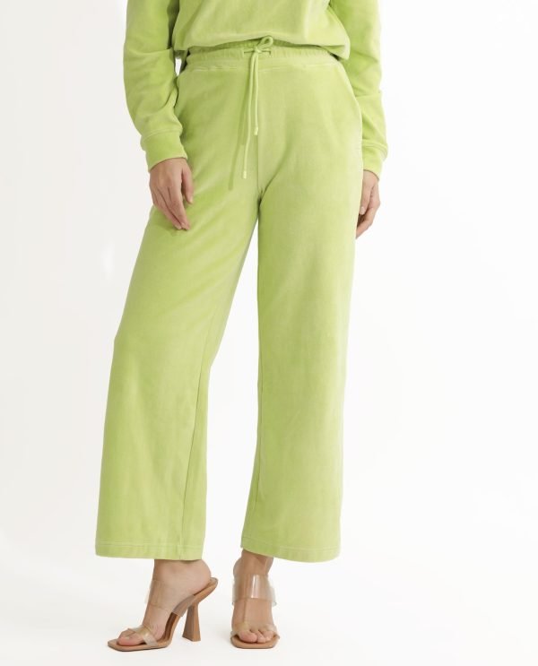 Flared Fit Plain Ankle Length Track Pants