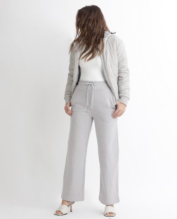 Flared Fit Plain Ankle Length Track Pants