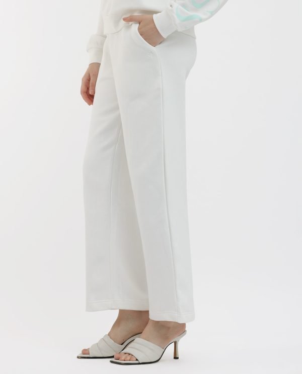Flared Fit Plain Ankle Length Track Pants