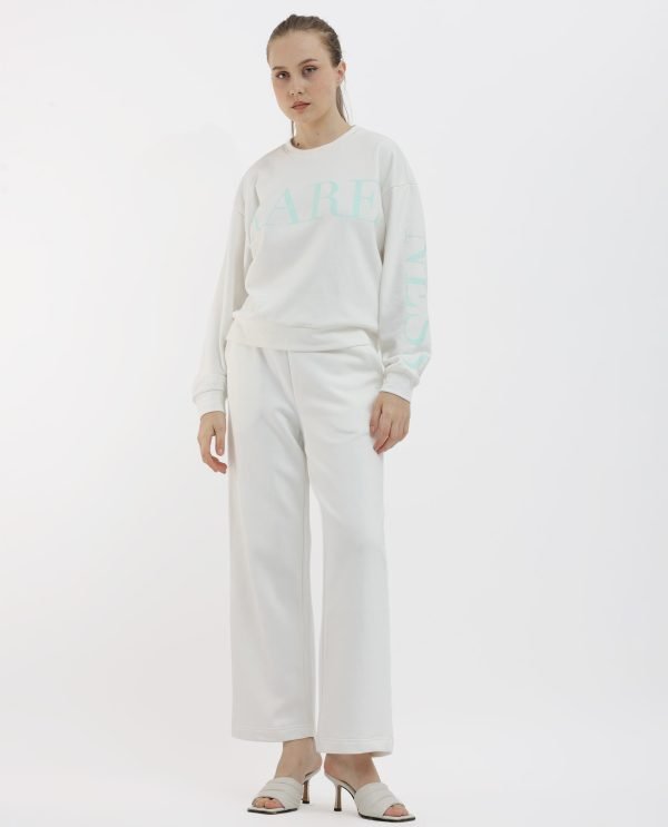 Flared Fit Plain Ankle Length Track Pants