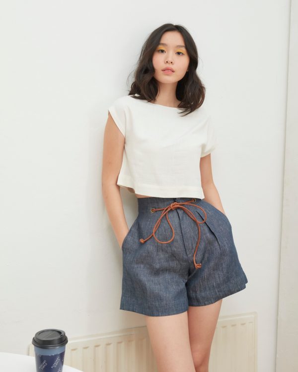 Shorts with Leather Belt