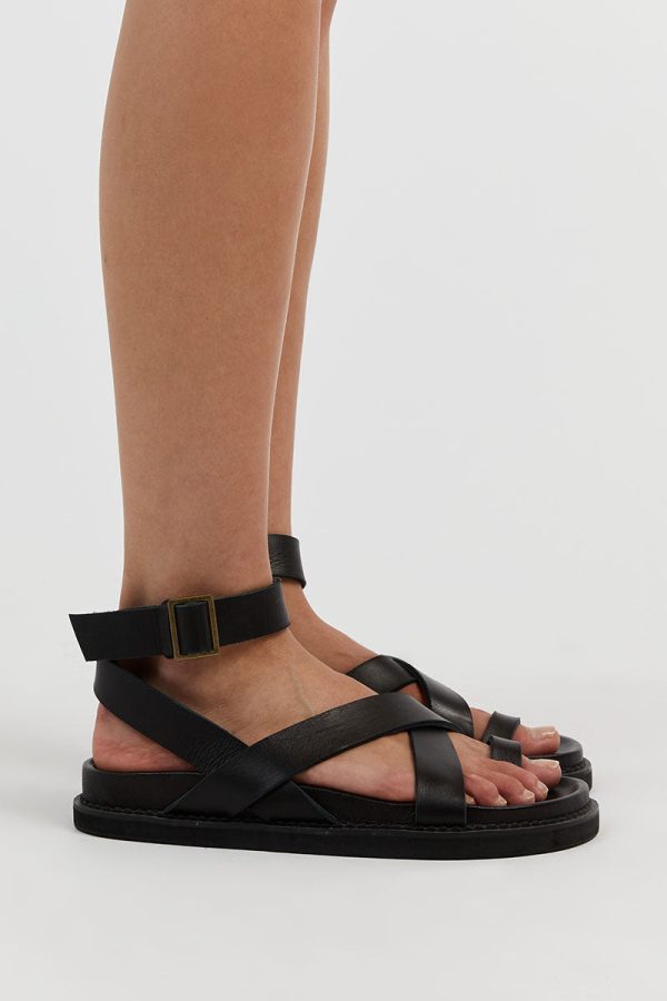 Normandie Black Sandal