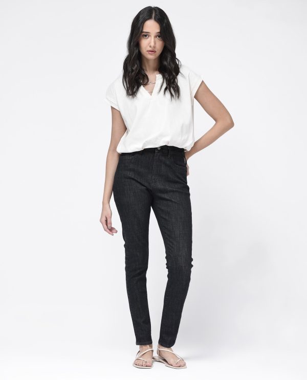 Black Cotton Regular Length Jeans