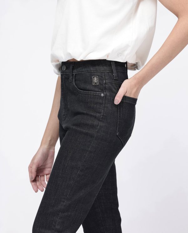 Black Cotton Regular Length Jeans