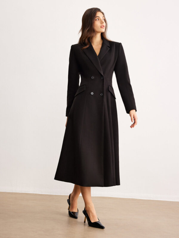 Button Lapel Long Blazer